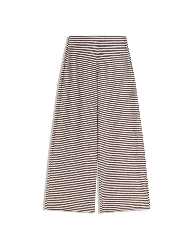 Трикотажные брюки свободного кроя в полоску