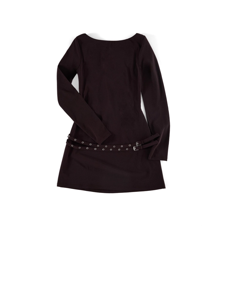 Мини-платье с поясом