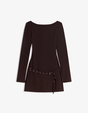 Мини-платье с поясом- Заказать в России