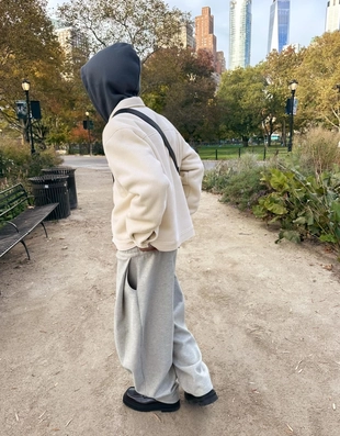 Укороченная куртка из искусственной овчины- Заказать в России