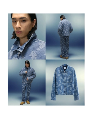 Джинсовая куртка жаккард- Заказать в России