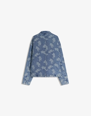 Джинсовая куртка жаккард- Заказать в России