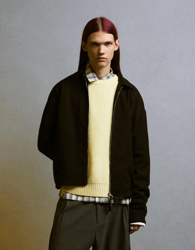 Куртка-рубашка приталенного кроя на молнии