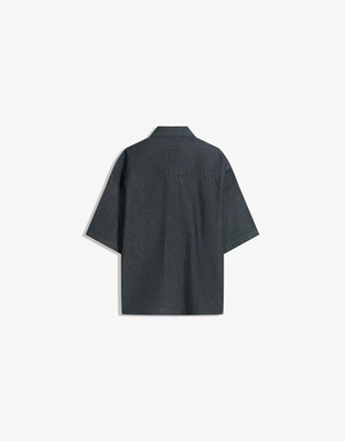 Рубашка свободного кроя с короткими рукавами- Заказать в России