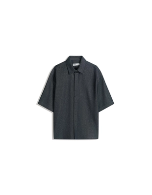 Рубашка свободного кроя с короткими рукавами- Заказать в России