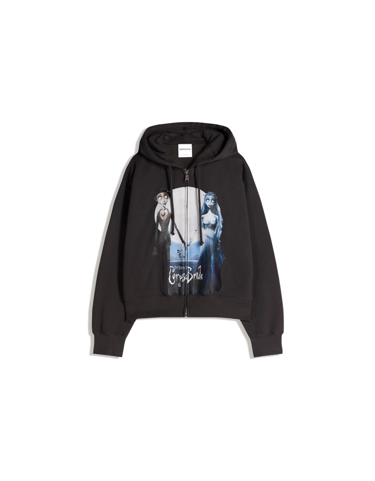 Худи Corpse Bride с принтом на капюшоне