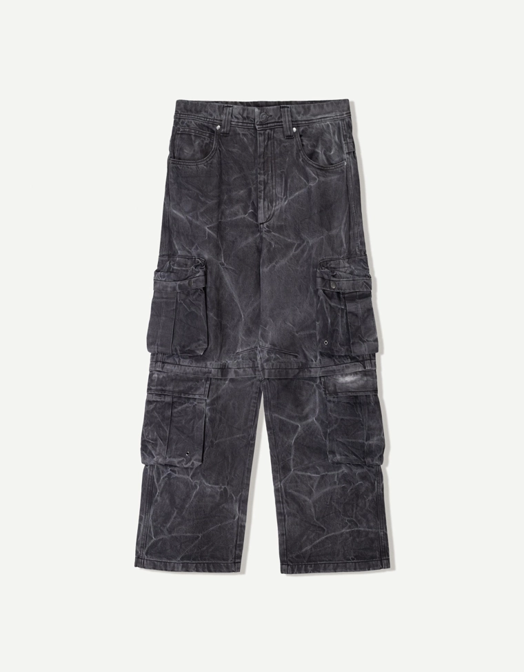Брюки карго свободного кроя с эффектом потертости