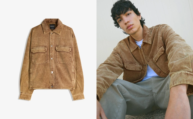 Вельветовая куртка геометрического кроя