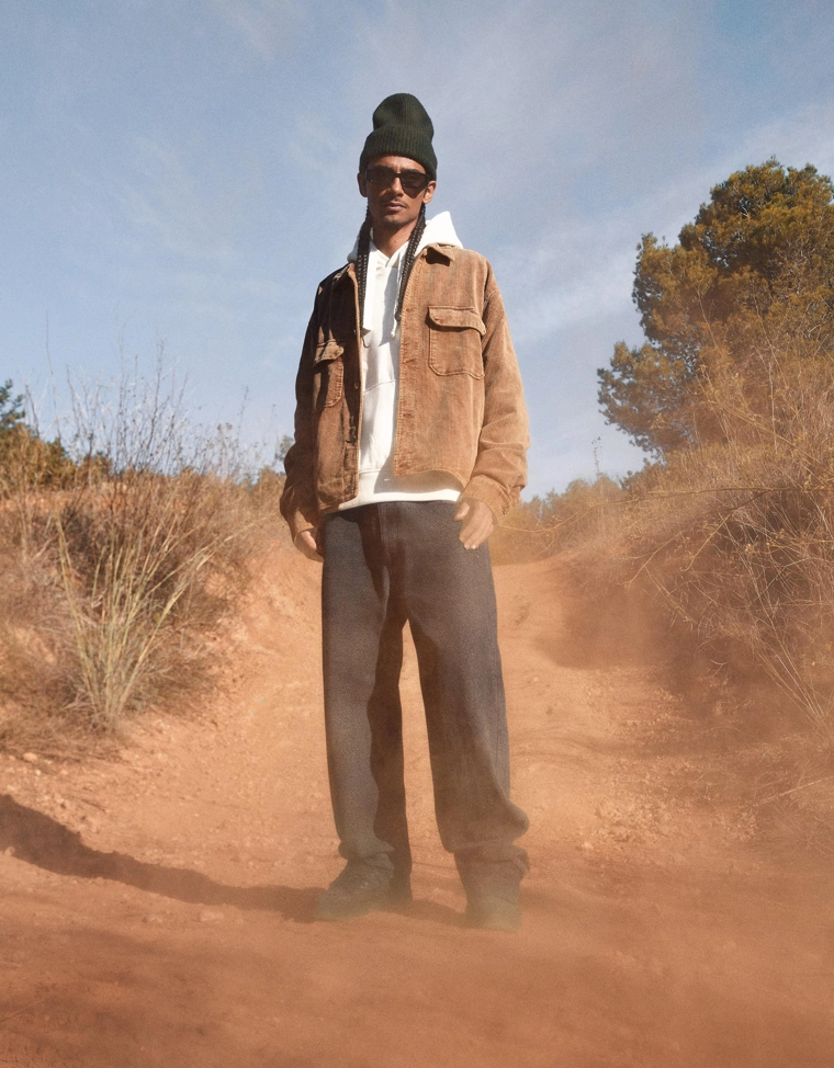 Вельветовая куртка геометрического кроя