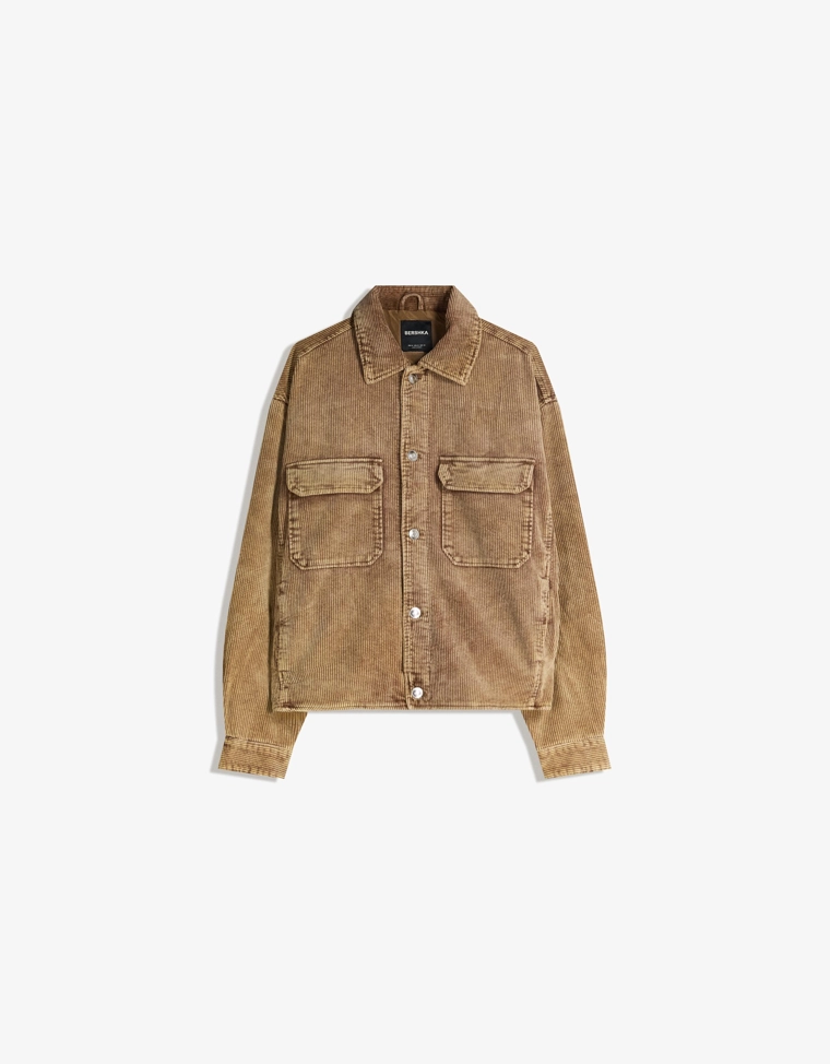 Вельветовая куртка геометрического кроя