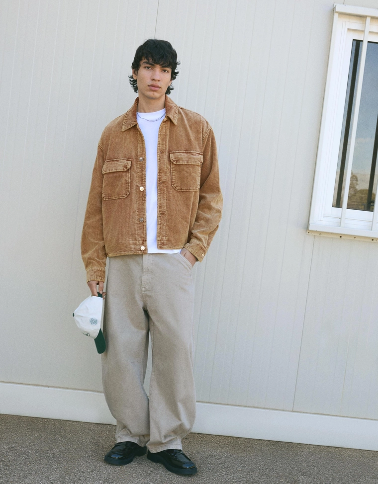 Вельветовая куртка геометрического кроя