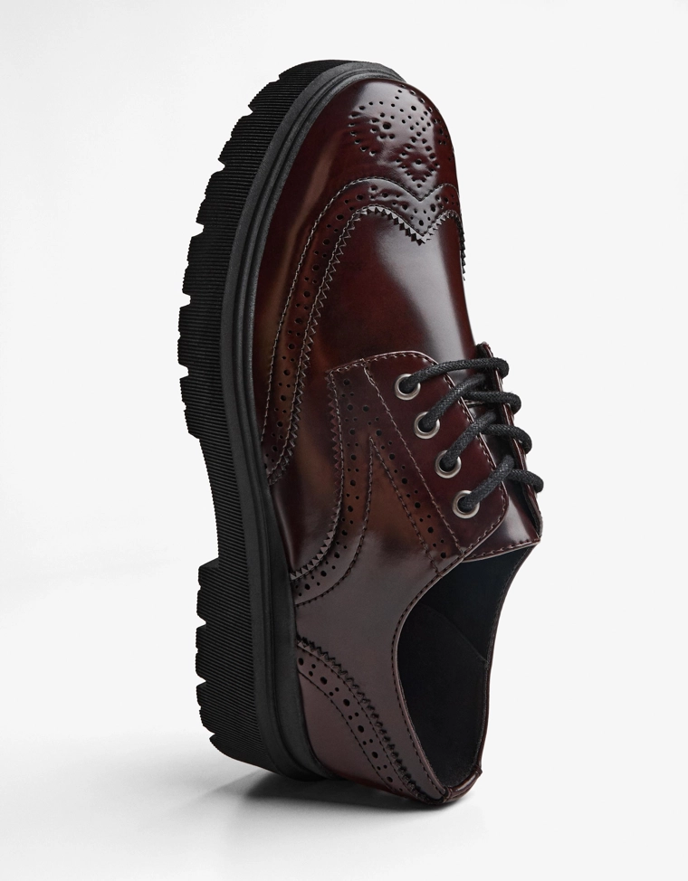 Туфли дерби с перфорацией