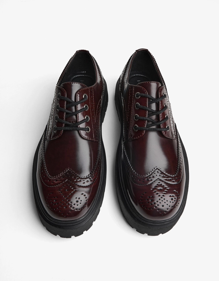 Туфли дерби с перфорацией