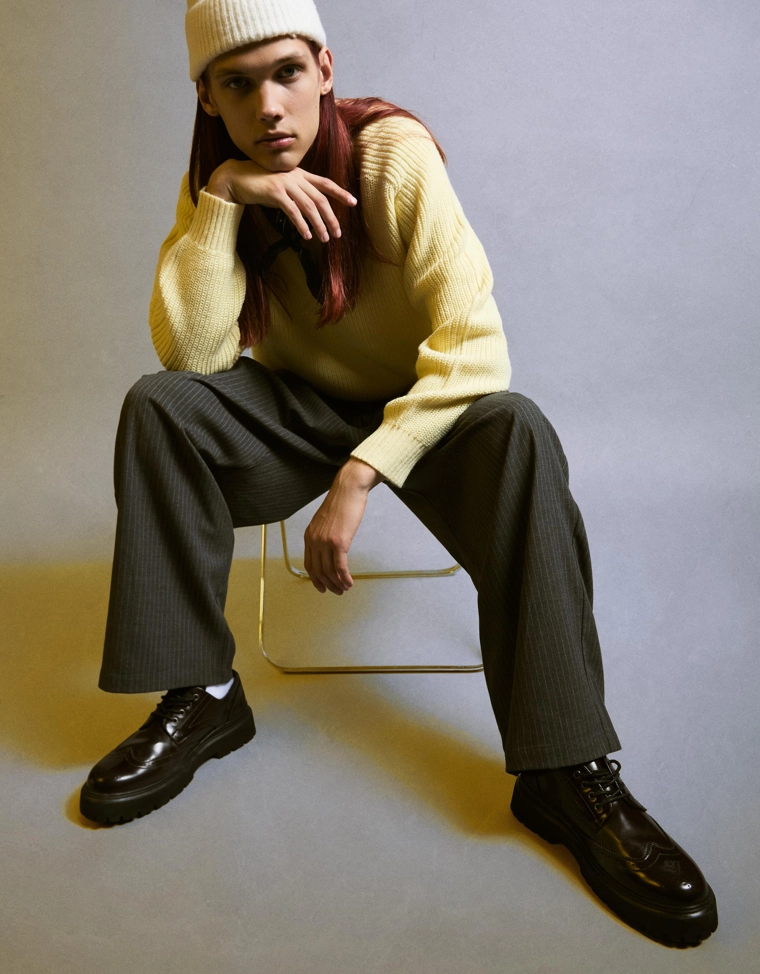 Туфли дерби с перфорацией