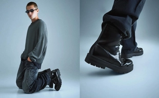 Ботильоны со шнуровкой на рифленой подошве- Заказать в России