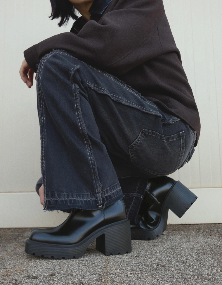 Ботильоны с квадратным носом