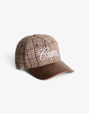 Кепка с козырьком из искусственной кожи с принтом- Заказать в России