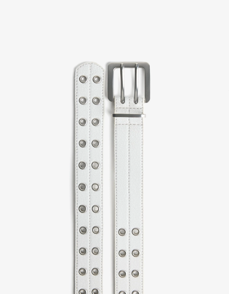 Ремень из искусственной кожи с люверсами