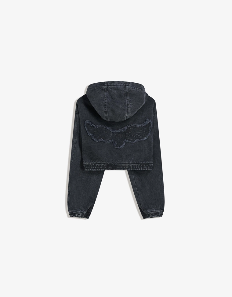 Джинсовая куртка с застежкой-молнией