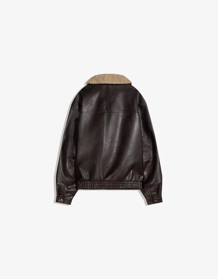 Куртка из искусственной кожи