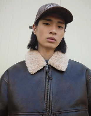 Куртка из искусственной кожи- Заказать в России