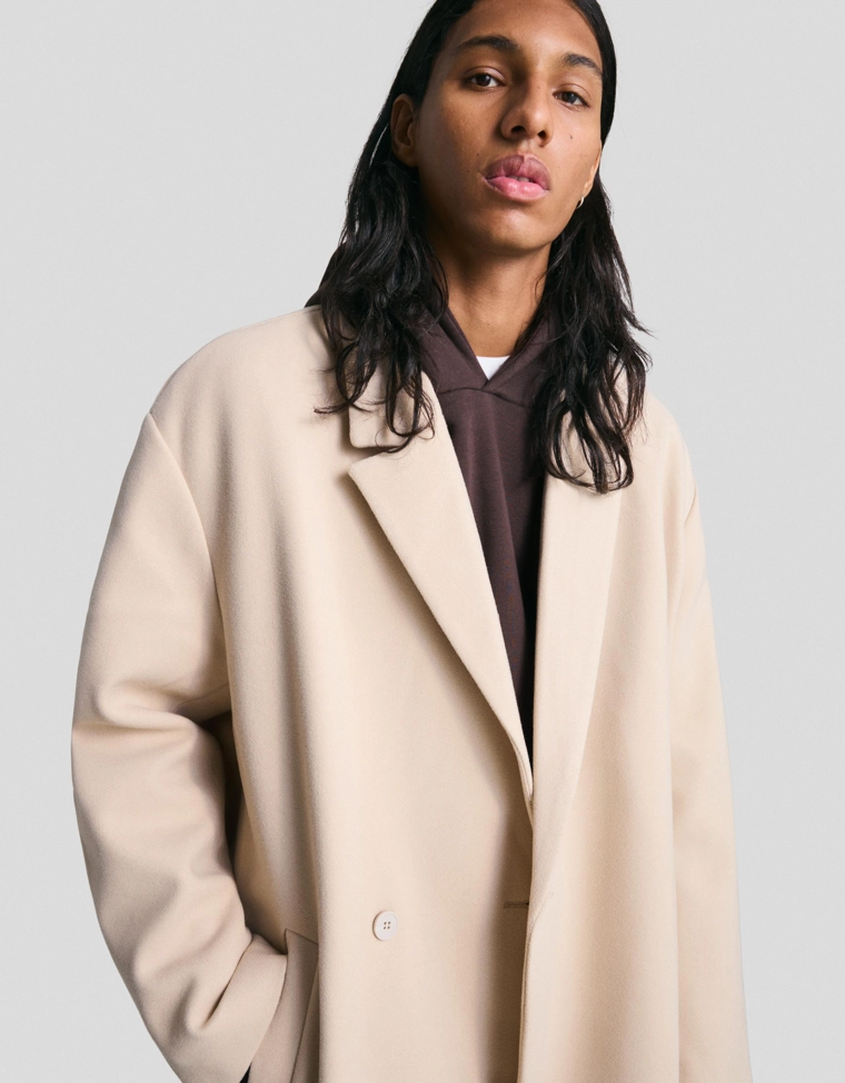 Пальто из драпа на запах