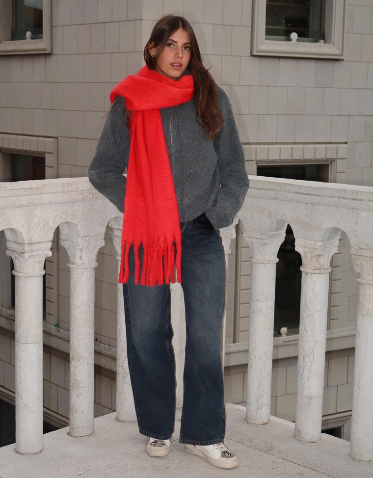 Однотонный шарф