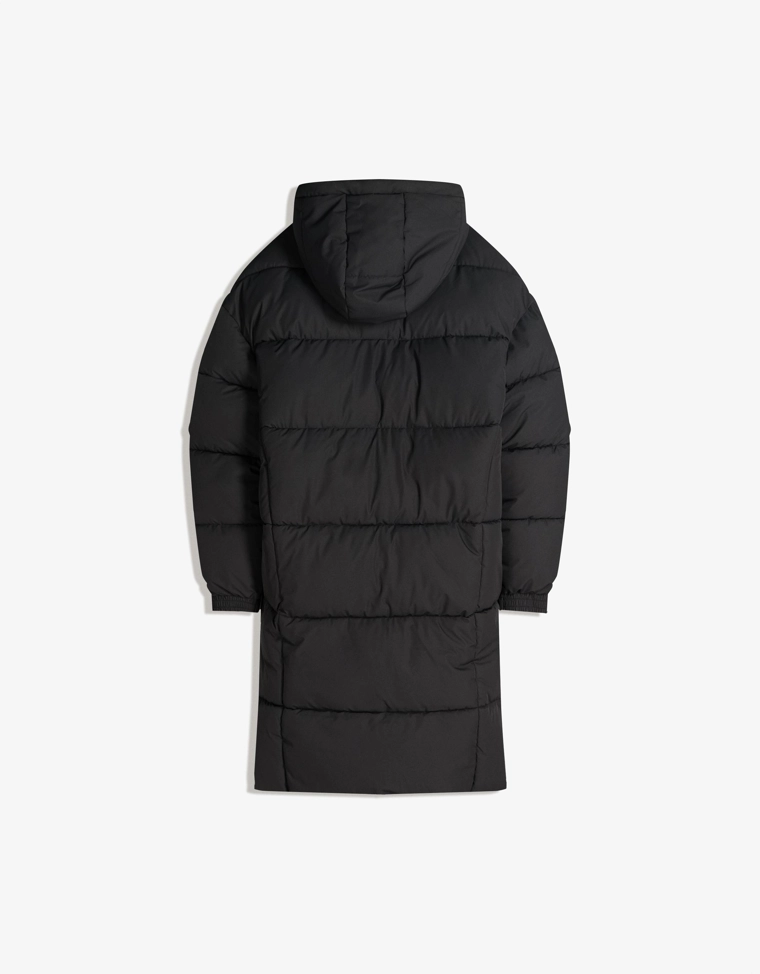 Длинное стеганое пальто