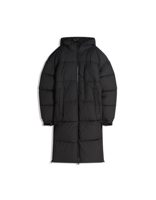 Длинное стеганое пальто- Заказать в России