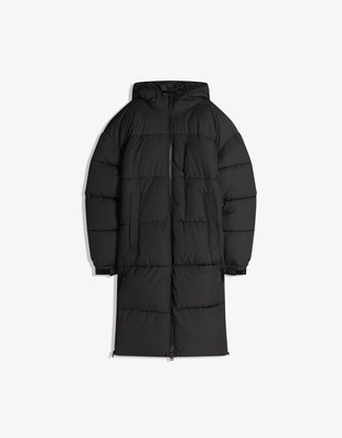 Длинное стеганое пальто- Заказать в России