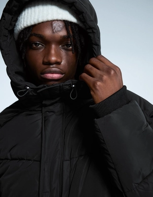 Длинное стеганое пальто- Заказать в России