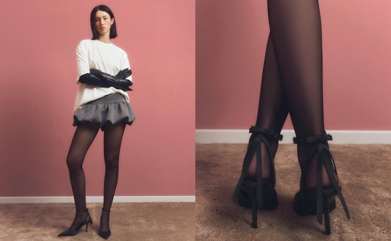 Туфли на каблуке с бантом