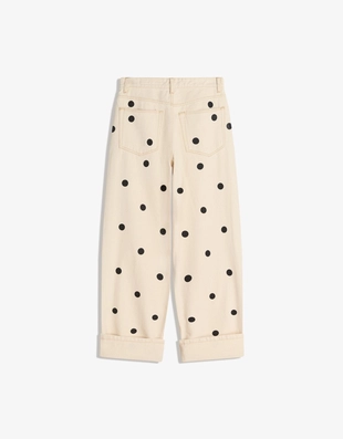 Джинсы свободного кроя с отворотами- Заказать в России