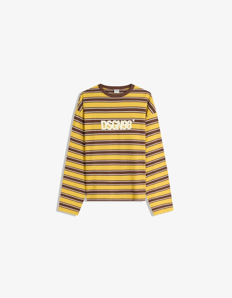 Лонгслив с принтом в стиле ретро