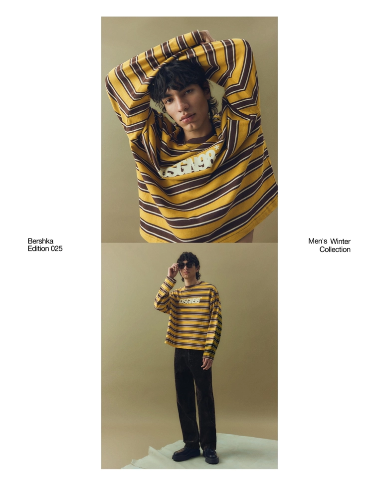 Лонгслив с принтом в стиле ретро