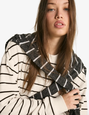 Полосатый трикотажный свитер- Заказать в России