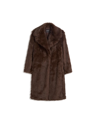 Длинное пальто из искусственного меха- Заказать в России