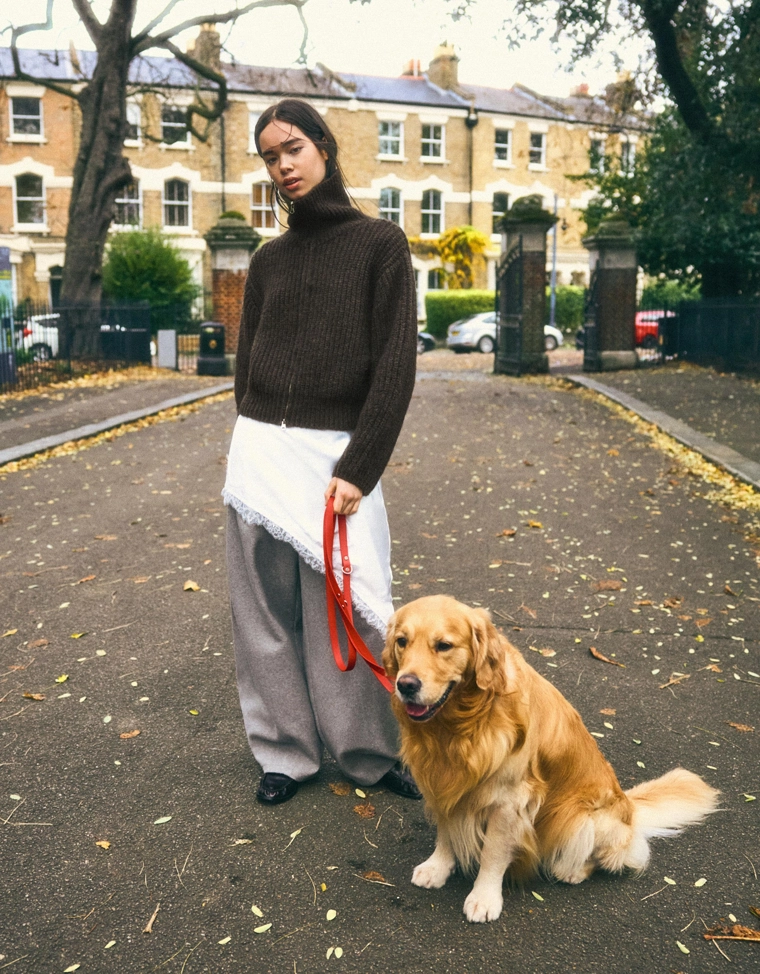 Кардиган на молнии с высоким воротником