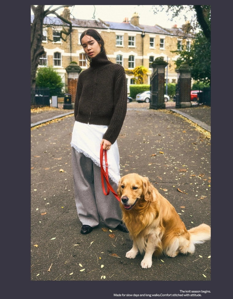 Кардиган на молнии с высоким воротником