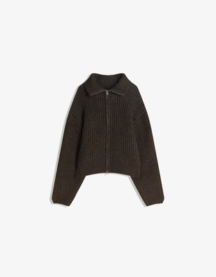 Кардиган на молнии с высоким воротником- Заказать в России