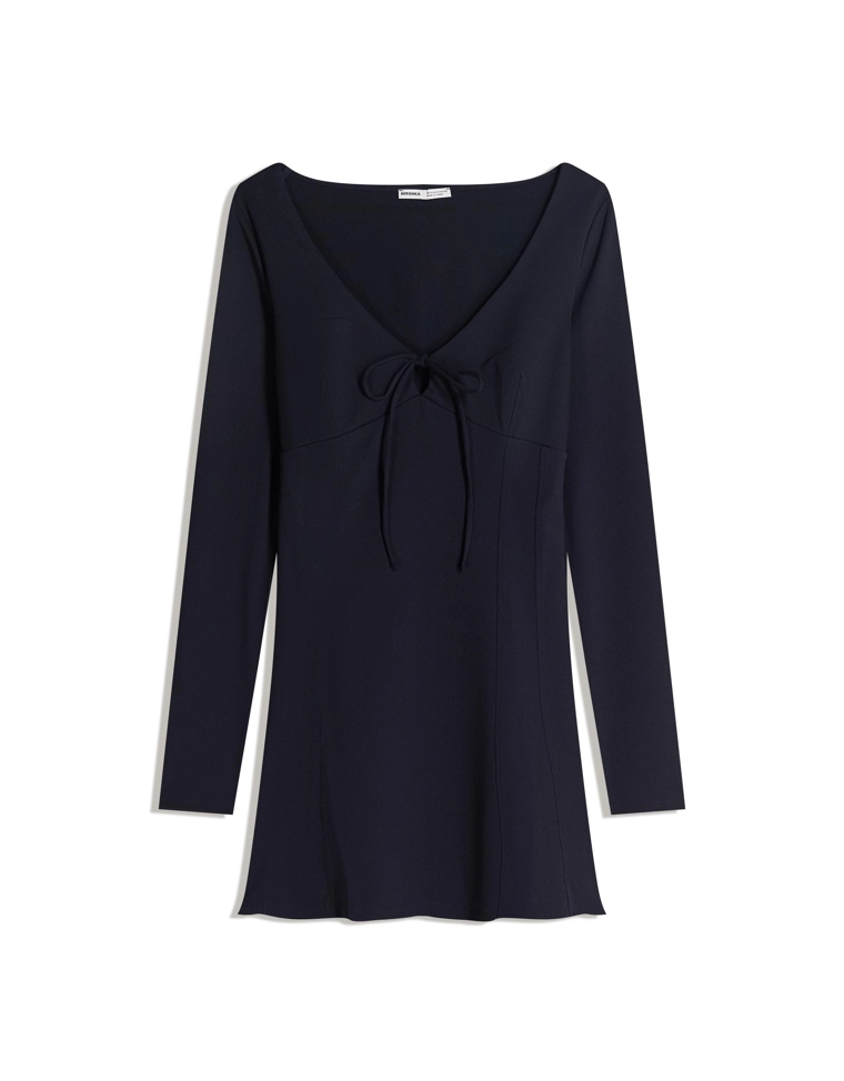 Мини-платье с бантом