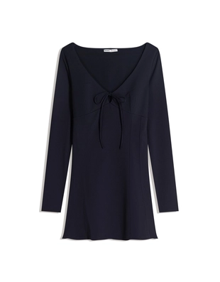 Мини-платье с бантом- Заказать в России