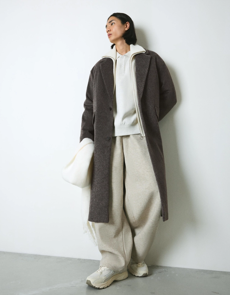 Пальто с эффектом начеса