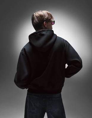 Худи на молнии с капюшоном и принтом- Заказать в России