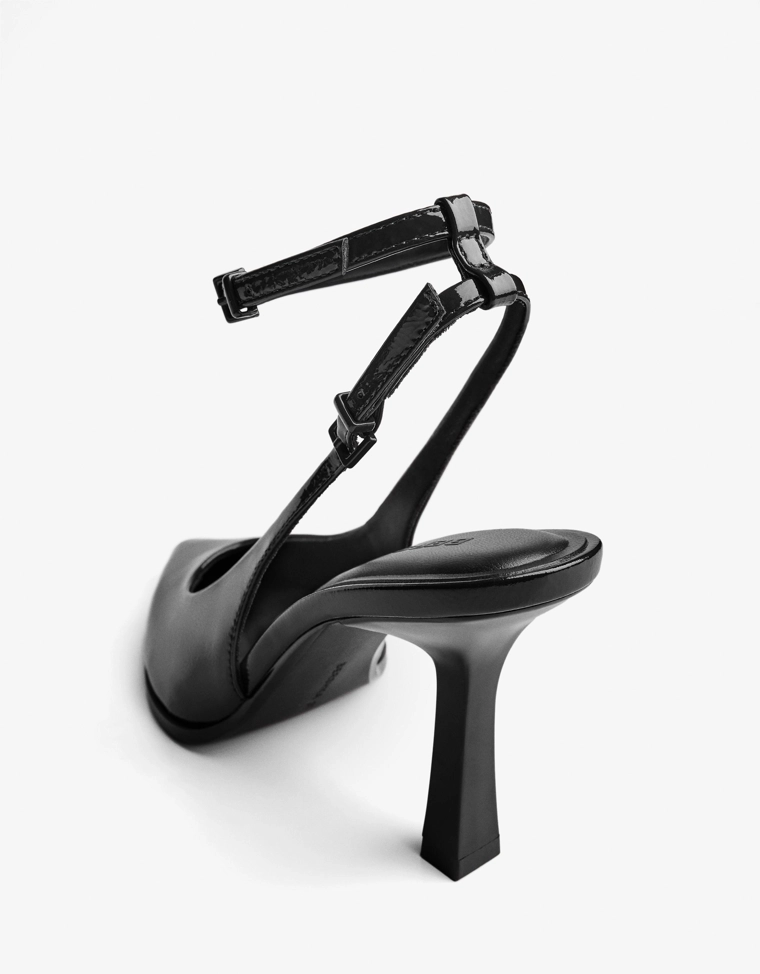 Heeled slingback strap shoes