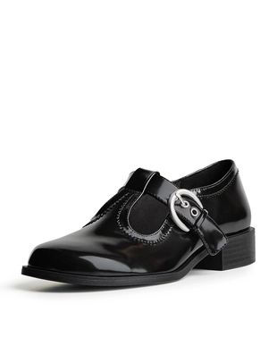 Туфли с ремешком и пряжкой- Заказать в России