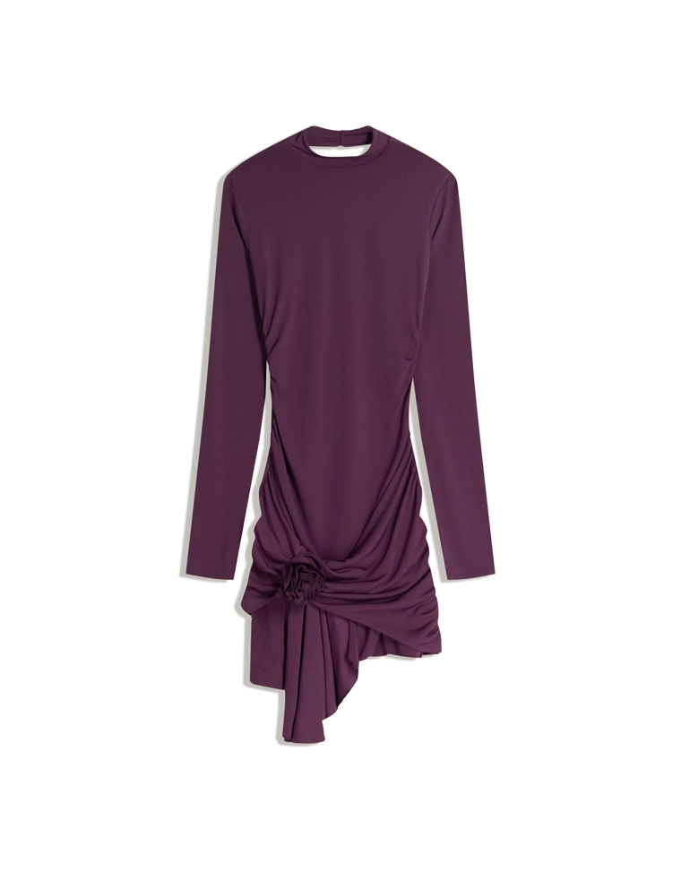 Мини-платье с поясом-кушаком со сборкой и цветочным принтом