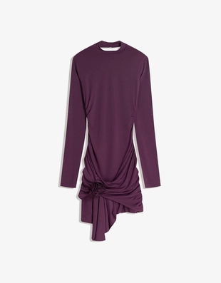 Мини-платье с поясом-кушаком со сборкой и цветочным принтом- Заказать в России