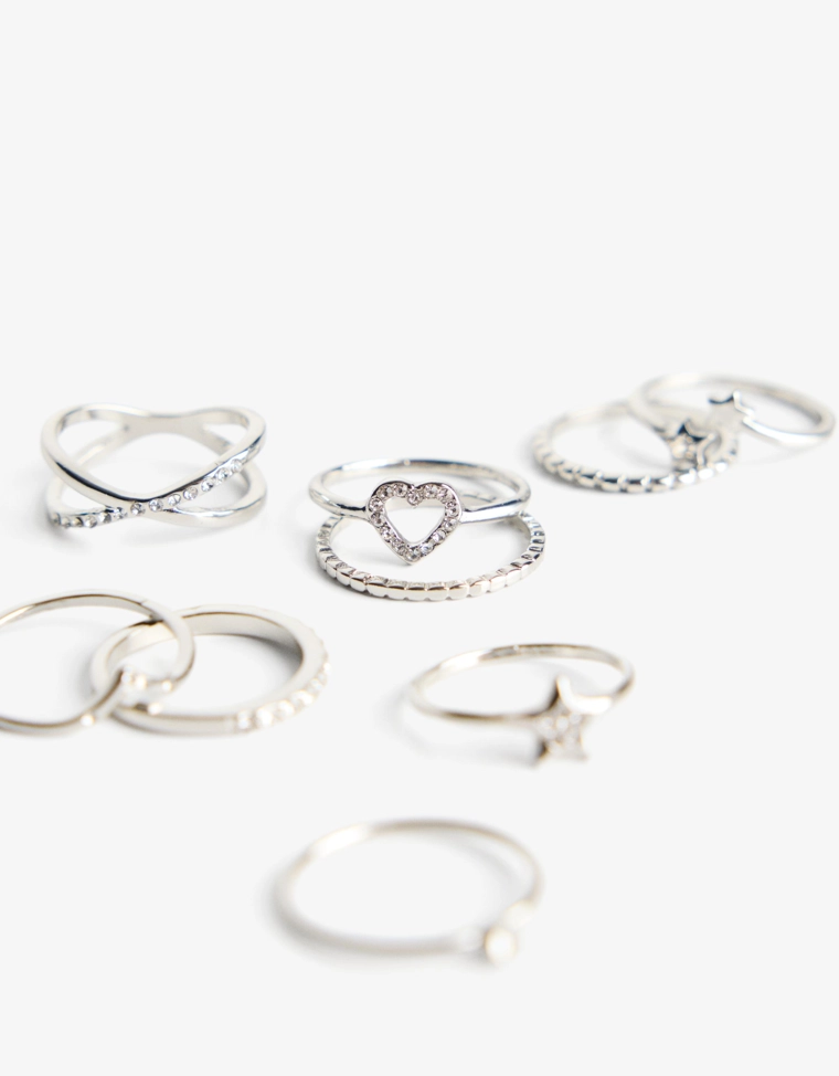 Набор из девяти тонких колец