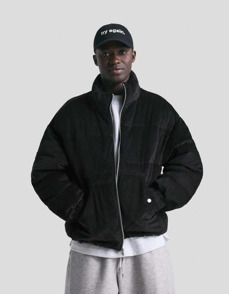 Вельветовый пуховик